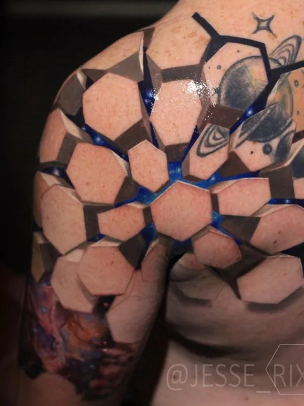 color geometric 타투 부위 shoulder #40037 | 타투이스트 Jesse Rix