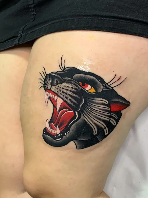 color traditional Tatuagem em thigh #40048 | Tatuador Julian