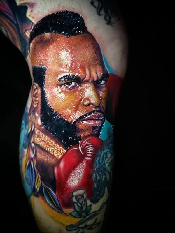color realism 纹身 在 calf #40202 | 纹身师 Roman Abrego