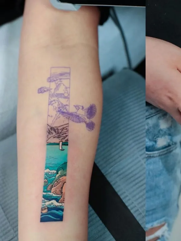color illustrative 纹身 在 forearm #40223 | 纹身师 Jing