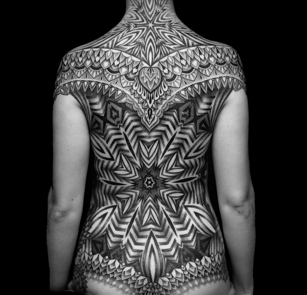 Geometric Geometric, Ornamental tattoo on Full Back