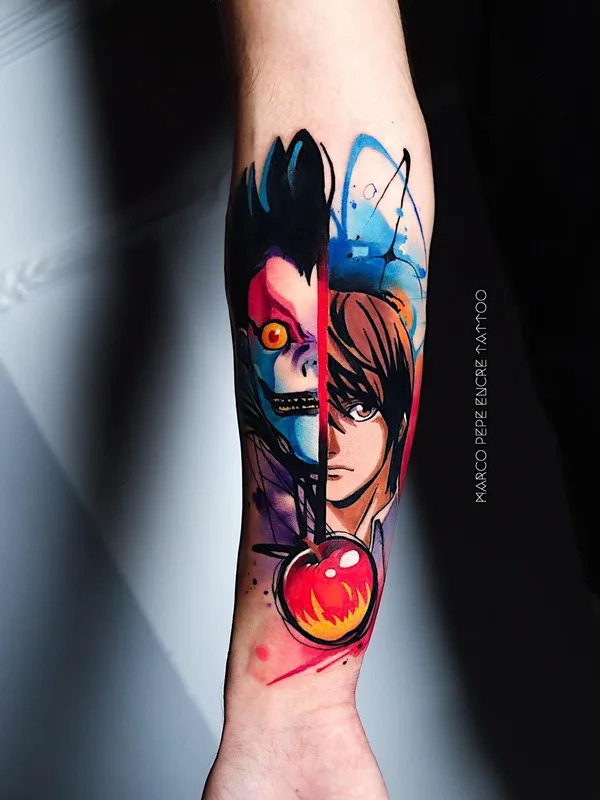 color anime 纹身 在 forearm #40404 | 纹身师 Marco Pepe