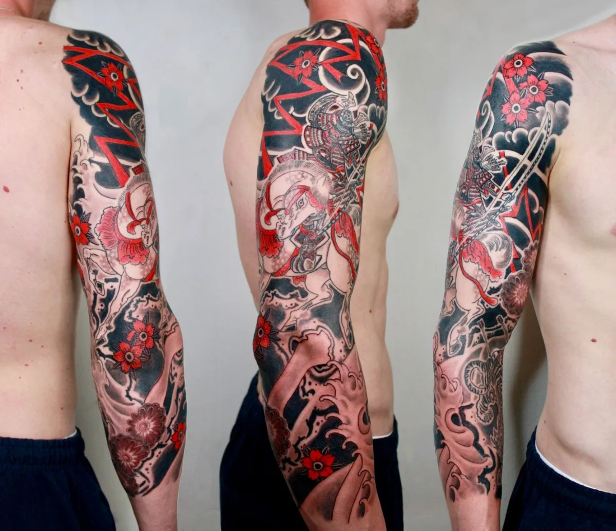 Тату-Рукав в стиле irezumi 