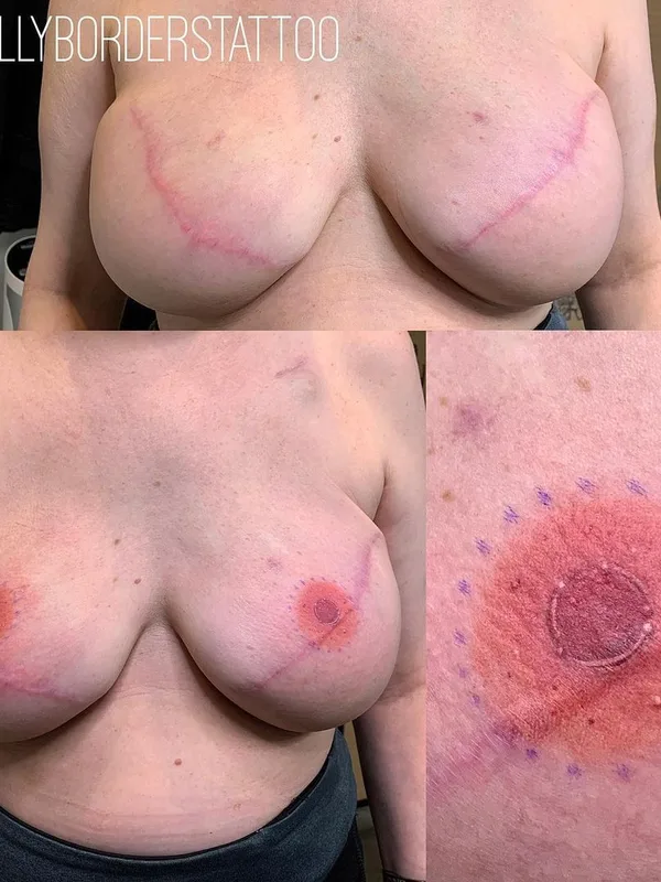 female color Tatuaggio su chest #40460 | Tatuatore Kelly Borders