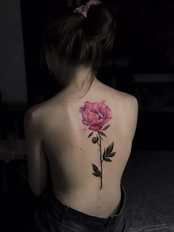 female color botanic татуировка на upper back #54869 | Тату мастер Оля Лиса