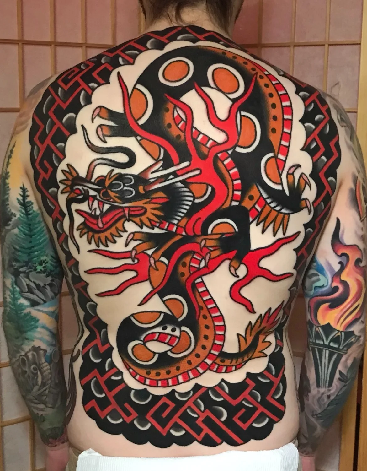 Tatuaggio tradizionale grande di Francesco Ferrara
