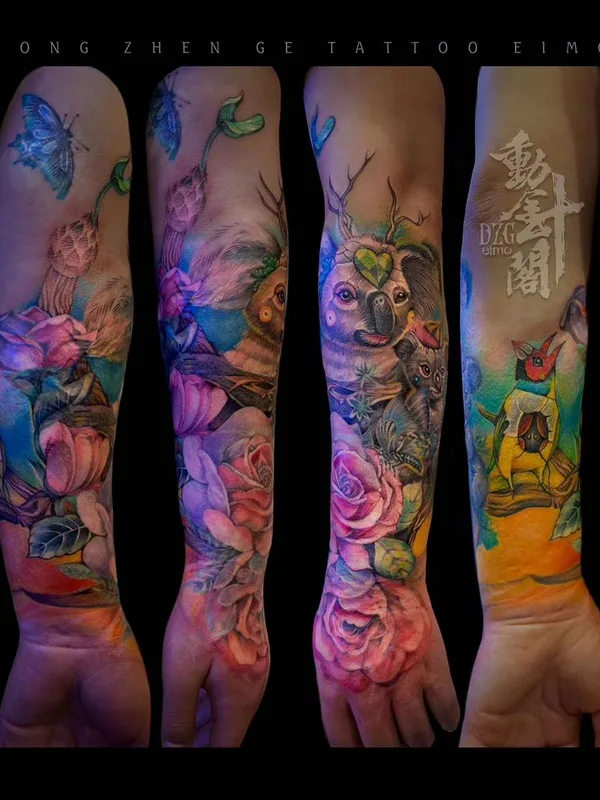 color illustrative 纹身 在 full sleeve #54997 | 纹身师 Lu Xin