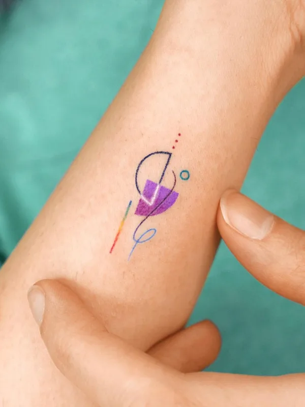 color abstract 纹身 在 forearm #55215 | 纹身师 Basil