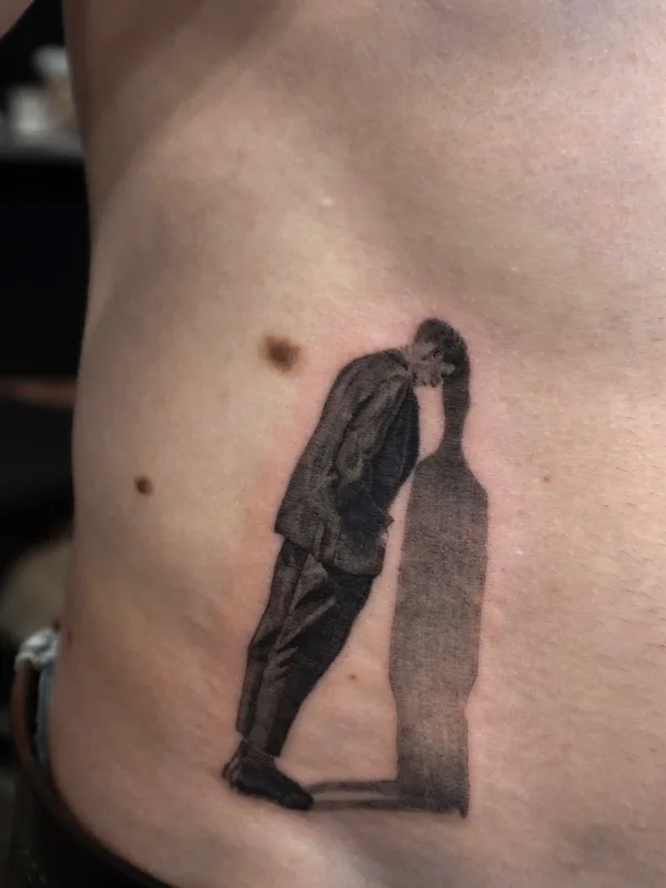 black and grey realism tattoo on ribcage #68840 | Tattoo Artist Елена Коротких