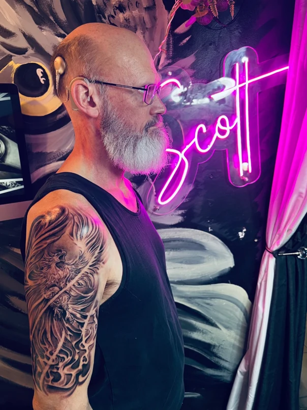 Realism Phoenix tattoo on Full Sleeve