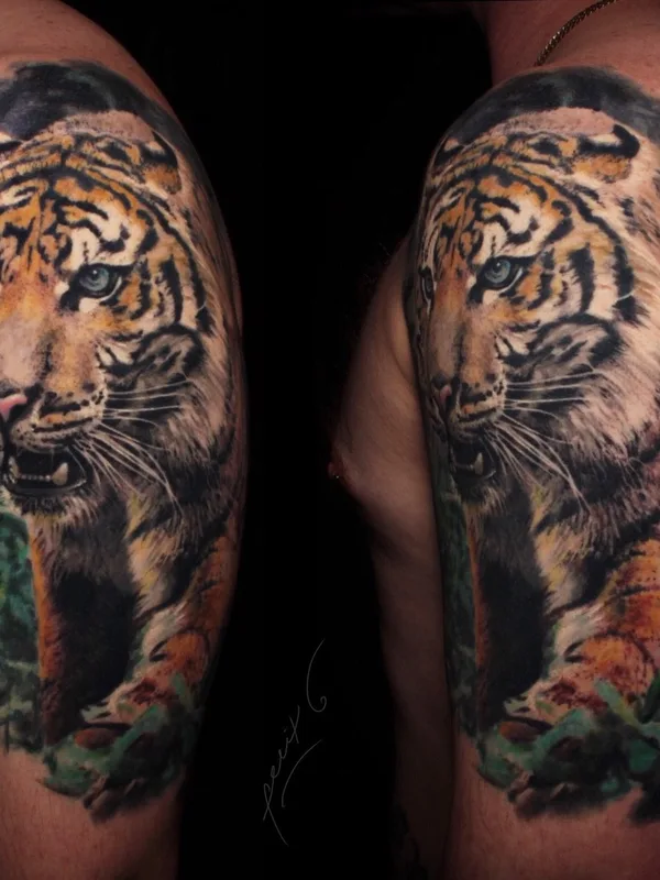 male color realism татуировка на shoulder #69578 | Тату мастер Felix Gonzalez
