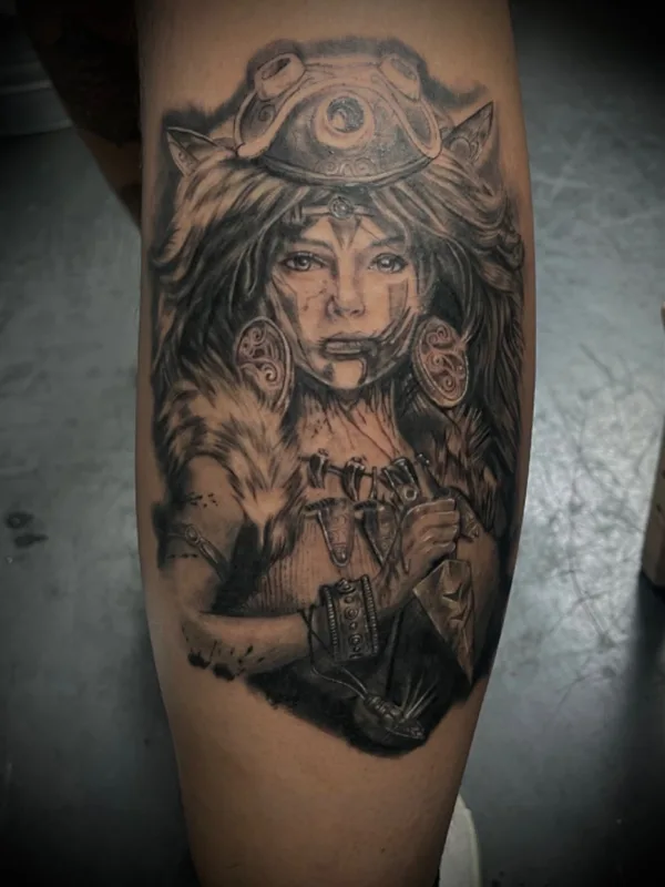 black and grey realism Tatuaggio su calf #69822 | Tatuatore Mertim GOKALP
