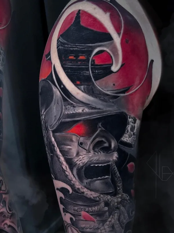 color japanese татуировка на full sleeve #69825 | Тату мастер Alex Bogdanov