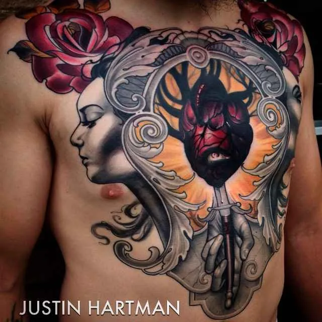 Tatuagens Neotradicionais de Justin Hartman | неотрадиционные татуировки