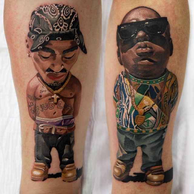 Neo Traditional Biggie Smalls Tattoo  Badass tattoos Tattoo styles Hip  hop tattoo