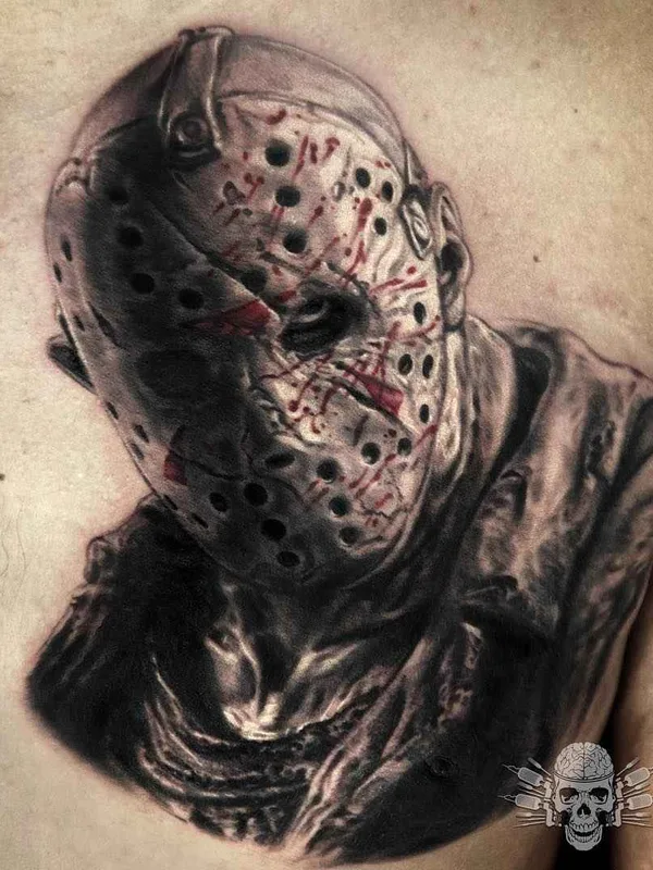 black and grey realism 纹身 在 chest #1244 | 纹身师 Javier Antunez