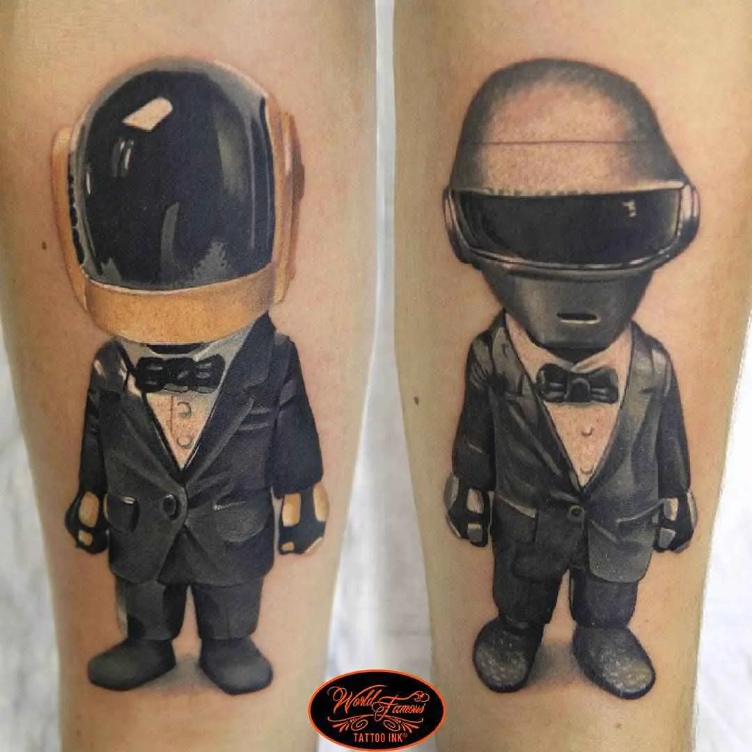 Денис Торикашвили тату реализм Daft punk