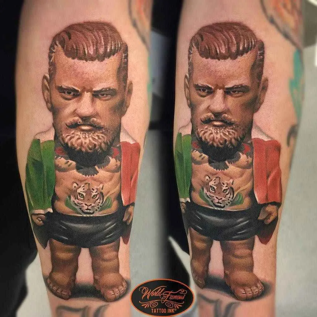 Денис Торикашвили тату реализм Connor Mcgregor UFC tattoo