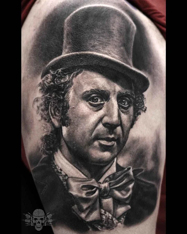 Realism Portrait, Man tattoo on Upper Arm