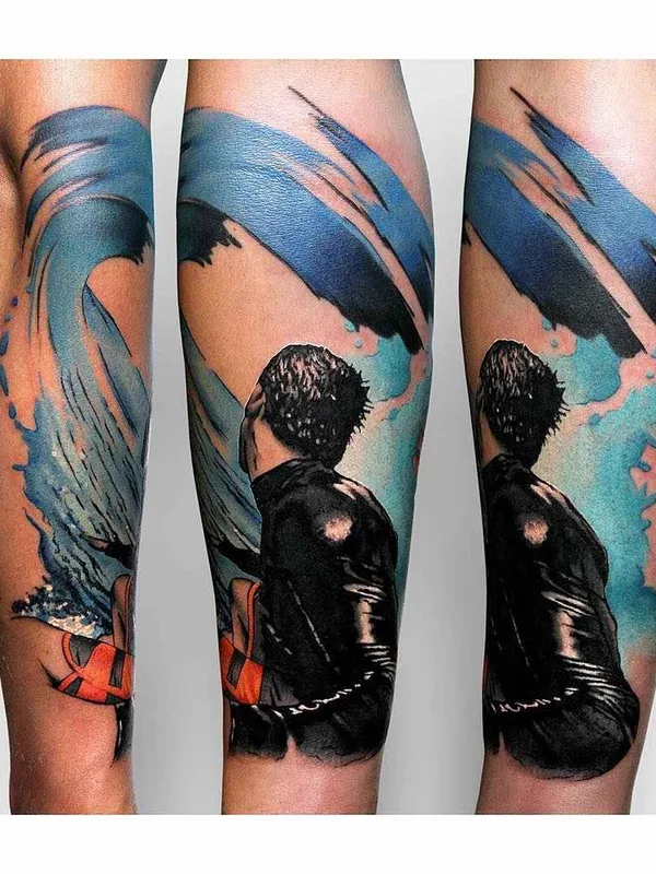 color illustrative 纹身 在 forearm #1308 | 纹身师 Szymon Gdowicz