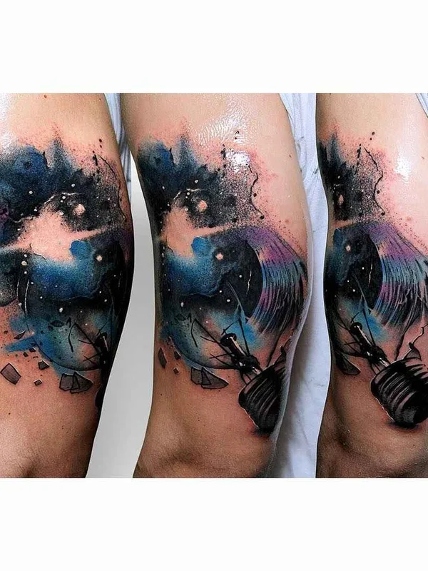 color watercolor 纹身 在 forearm #1307 | 纹身师 Szymon Gdowicz