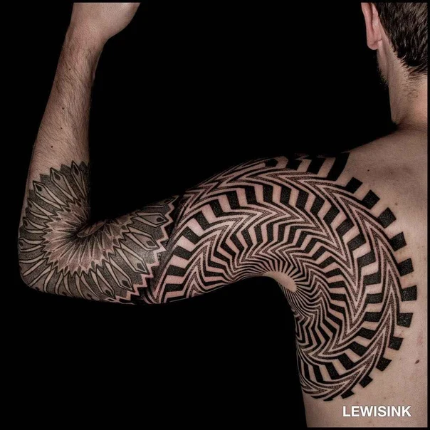 Geometric Geometric, Mandala tattoo on Full Sleeve
