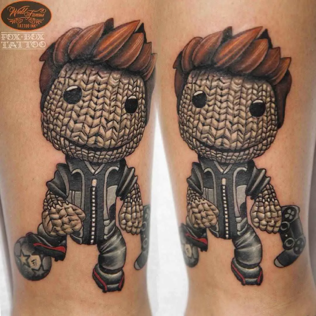Денис Торикашвили тату реализм little big planet