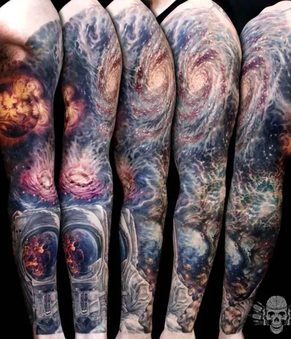 color realism 纹身 在 full sleeve #1250 | 纹身师 Javier Antunez