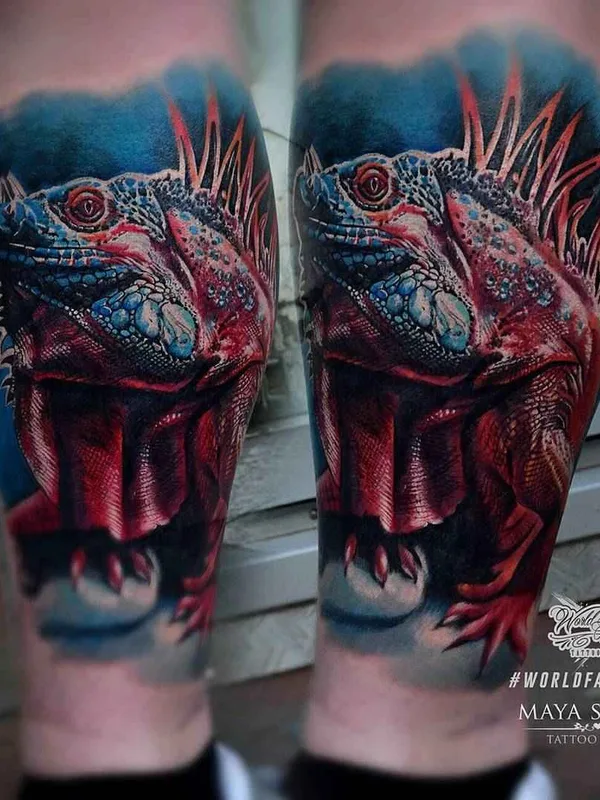 color realism Tatuagem em calf #11519 | Tatuador Maya Sapiga