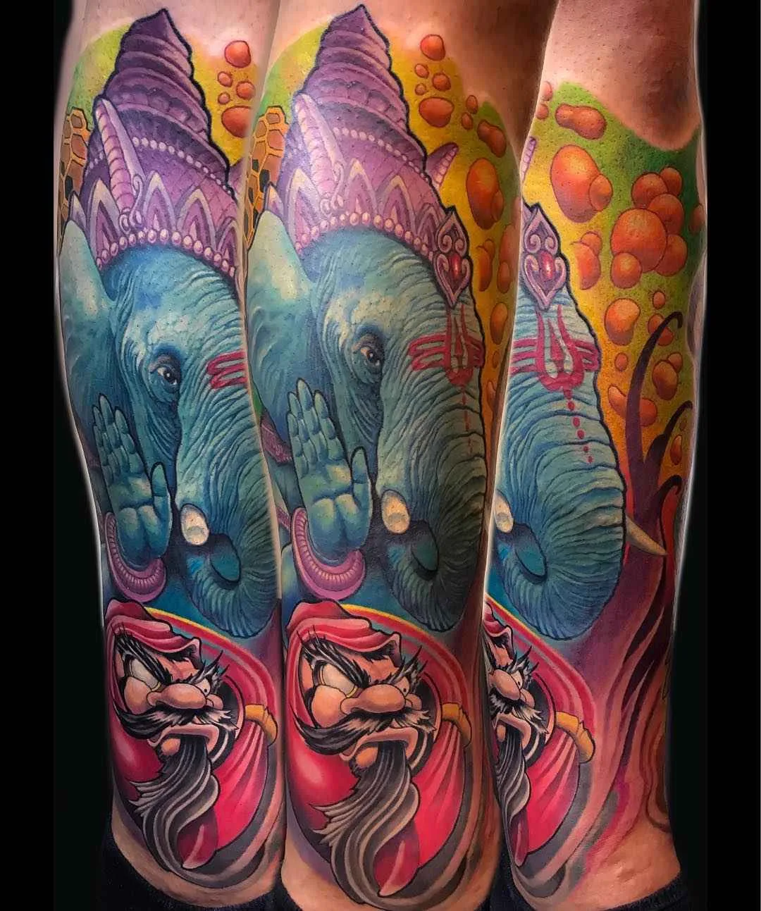 tatuista Andrea (Antikorpo) Lanzi stili colorati new school, non tradizionali, disegno di tatuaggio | tattoo artist Andrea (Antikorpo) Lanzi colour new school, neo traditional design tattoo