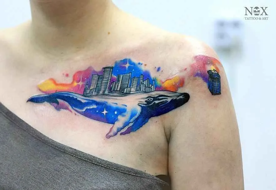 тату мастер Matty Nox цветные скетч акварельные татуировки | tattoo artist Matty Nox colour sketch watercolor tattoo