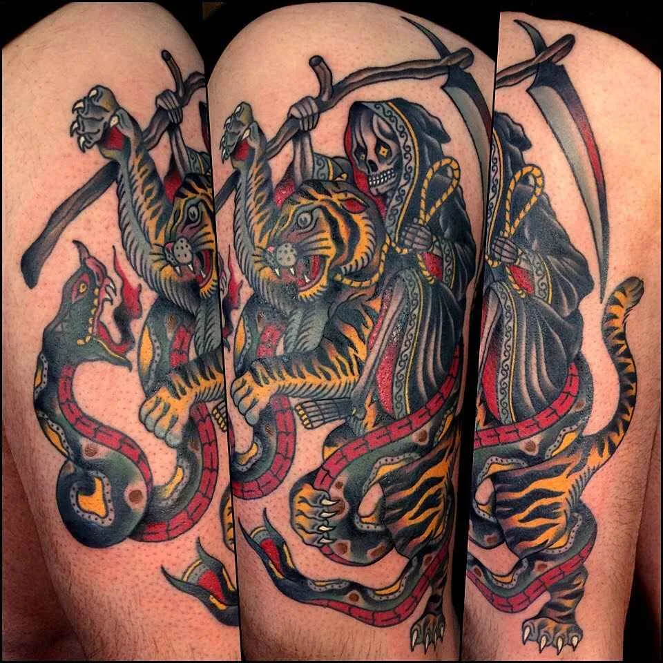 тату мастер Алексей Тол цветные олдскул традиционные татуировки | tattoo artist Alexey Tol colour old school traditional tattoo