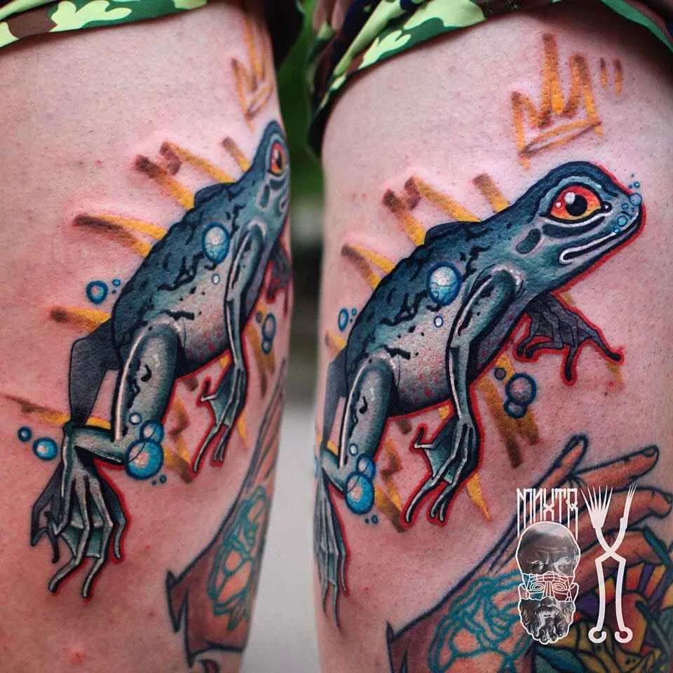 tatuista Yugin Zhestko colorati nuovo scuola, post neo tradizionali, disegno di tatuaggio | tattoo artist Yugin Zhestko colour new school, post neo traditional design tattoo