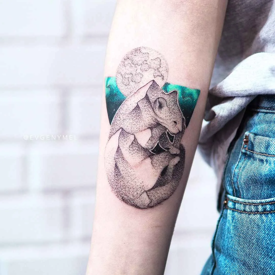 тату мастер Евгений Мэл Мальгин цветные дотворк татуировки | tattoo artist Evgeniy Mel Malgin colour dotwork design tattoo
