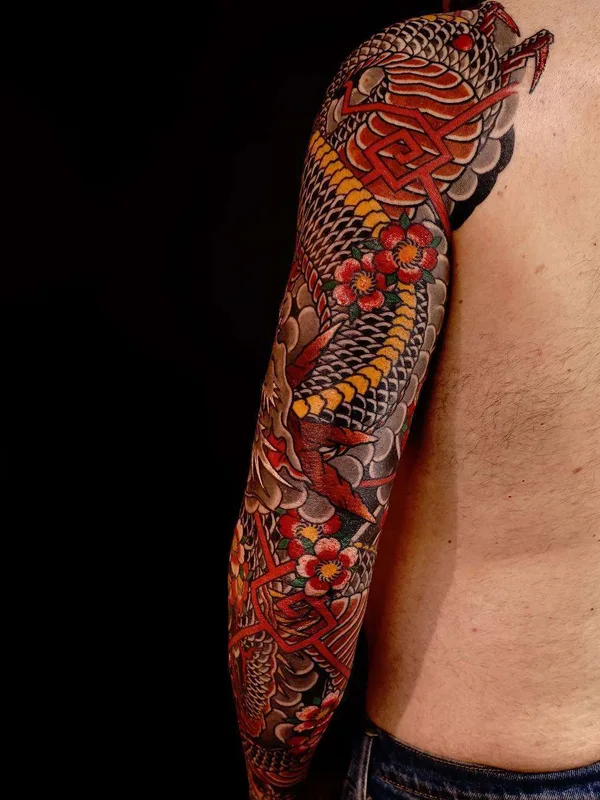 color japanese Tatuaggio su full sleeve #21722 | Tatuatore Rg