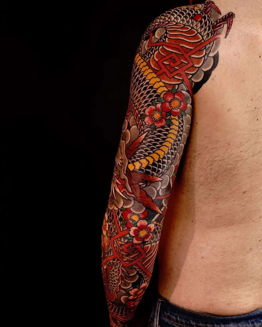 Tattoo artist Rg, color traditional Japanese tattoo, oriental | USA