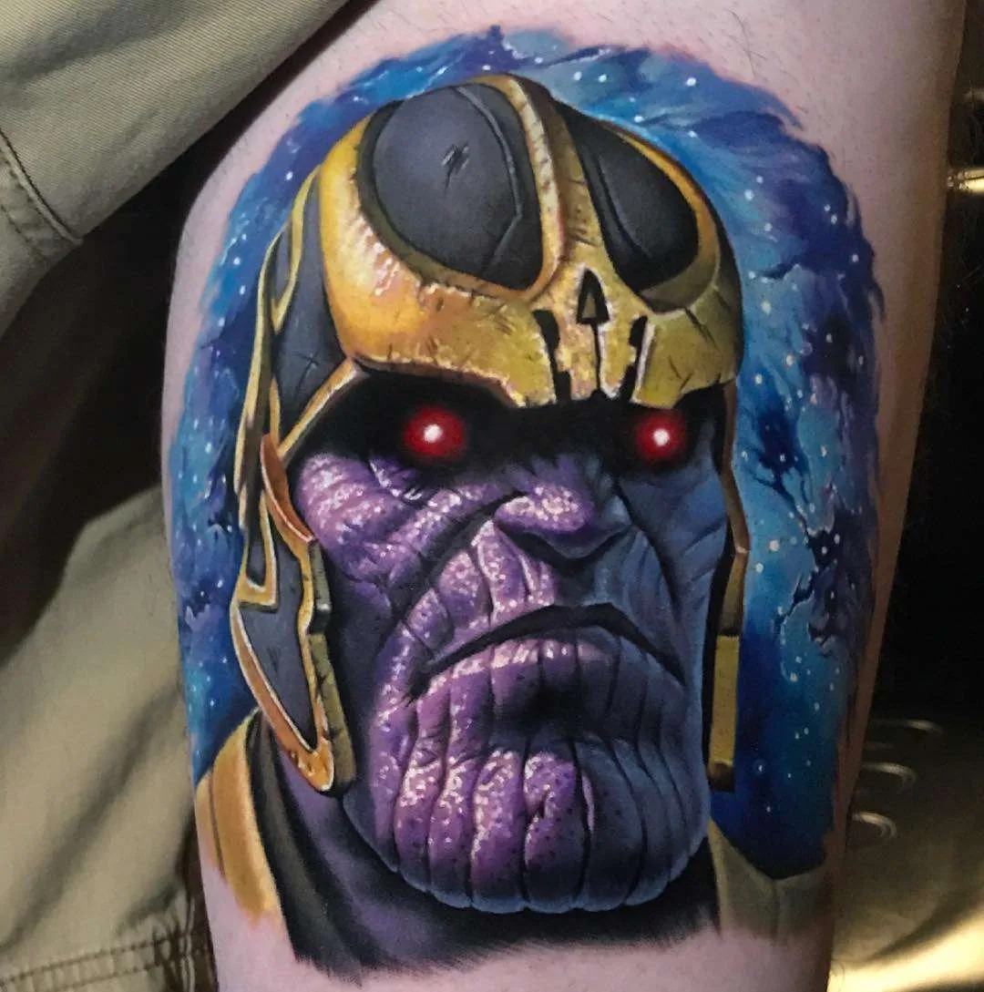 Tattoo artist Evan Olin, color portrait realistic tattoo | USA