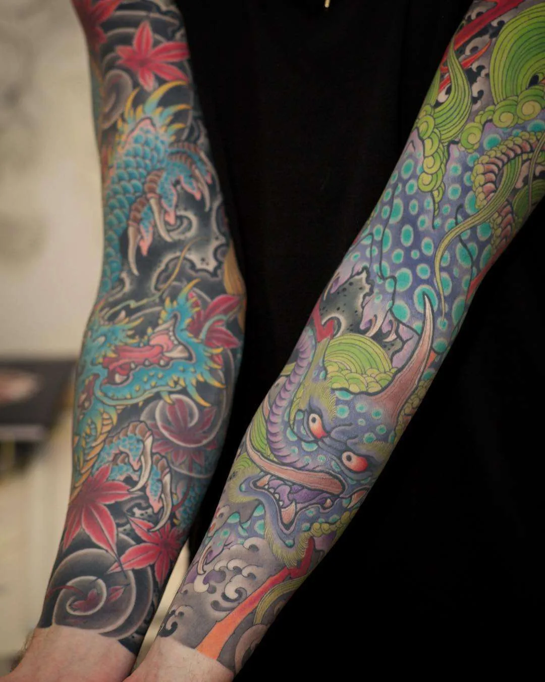 Tattoo artist Johan Svahn, color oriental Japanese tattoo, full body suit | Sweden
