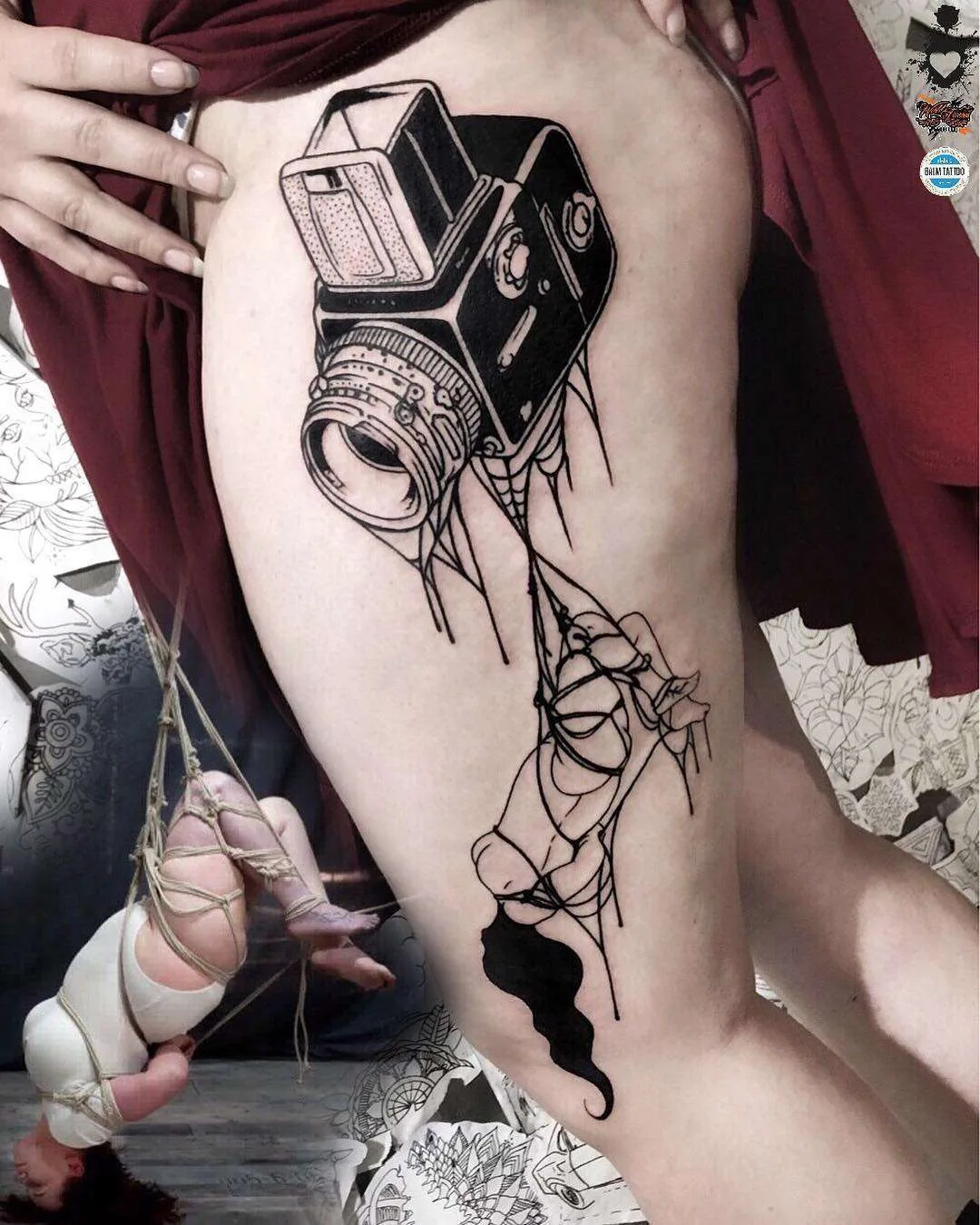 Tatuagem do artista tatuador Ufo, estilo blackwork do autor | Polônia