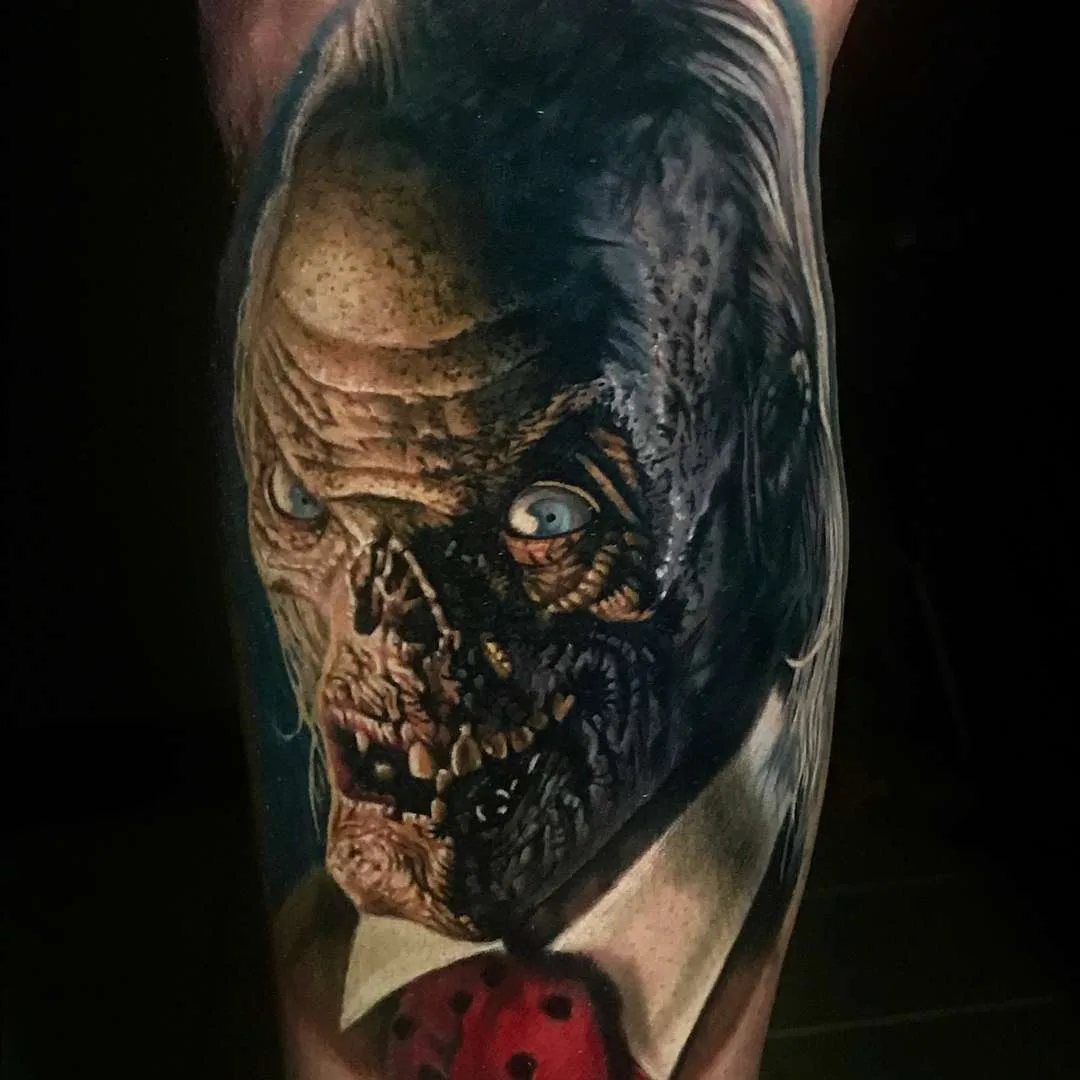 Tattoo artist Evan Olin, color portrait realistic tattoo | USA