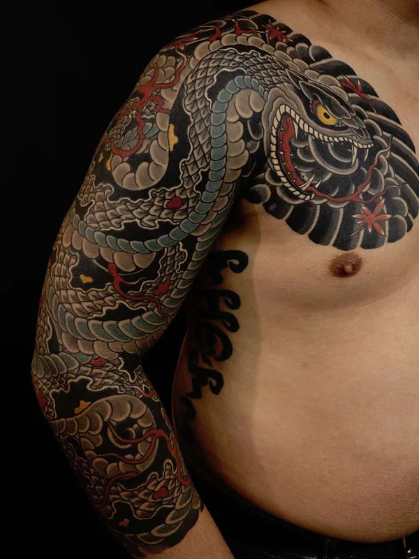 male color japanese Tatuaggio su full sleeve #21723 | Tatuatore Rg