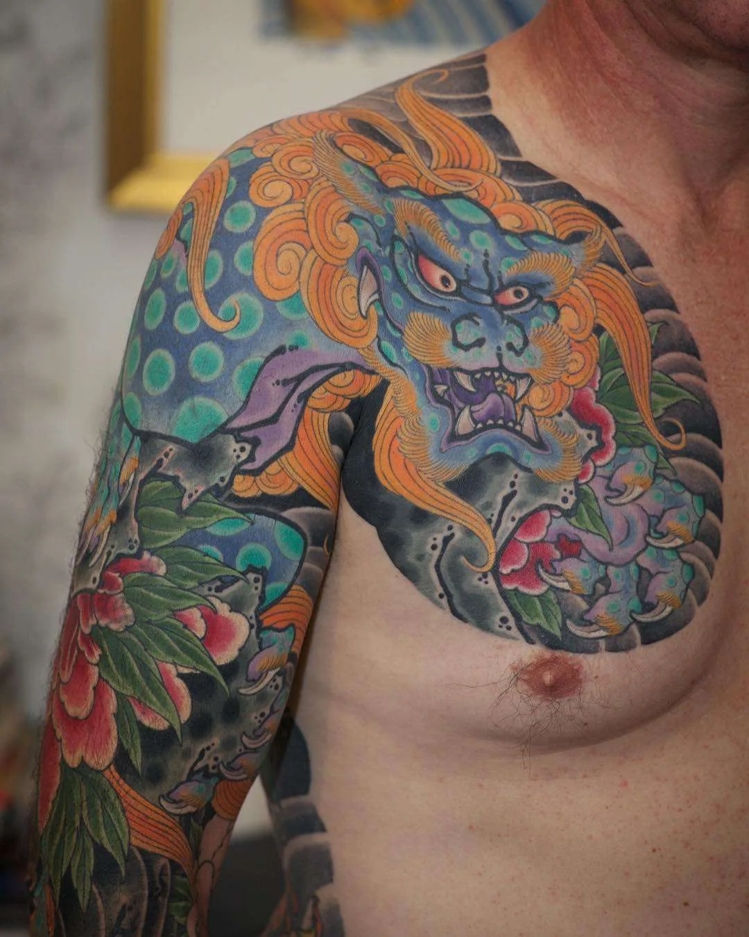 Tattoo artist Johan Svahn, color oriental Japanese tattoo, full body suit | Sweden