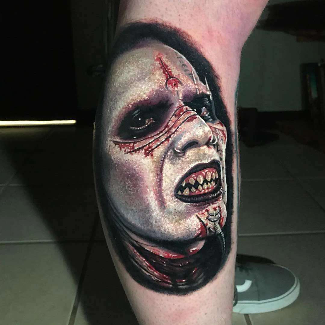 Tattoo artist Evan Olin, color portrait realistic tattoo | USA
