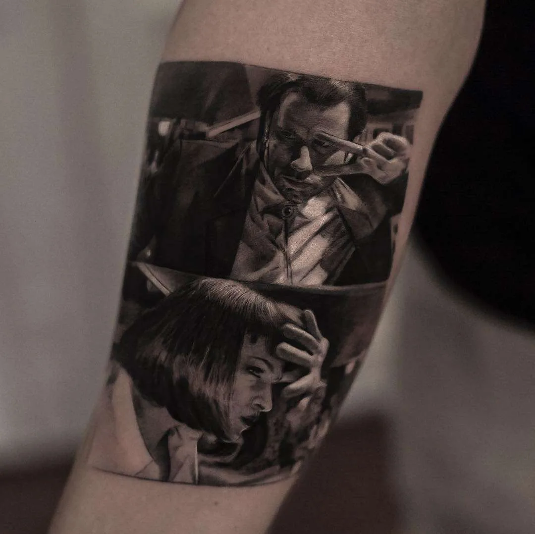 Tattoo artist Inal Bersekov, black&grey portrait realistic tattoo | Belgium