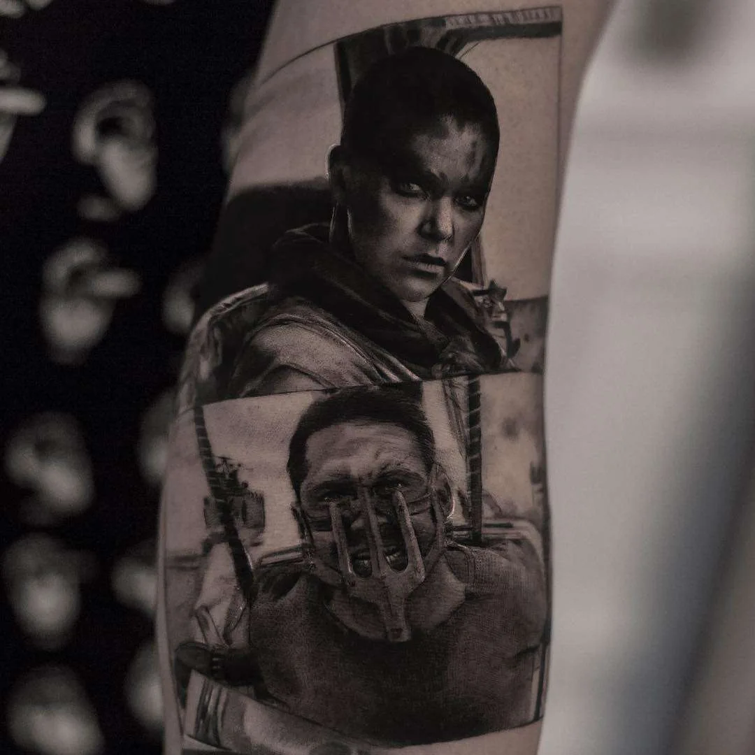 Tattoo artist Inal Bersekov, black&grey portrait realistic tattoo | Belgium