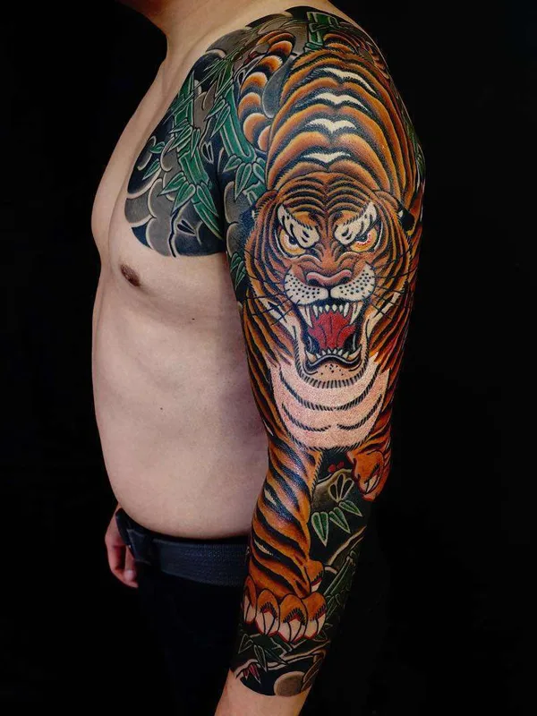 male color japanese Tatuaggio su full sleeve #21726 | Tatuatore Rg