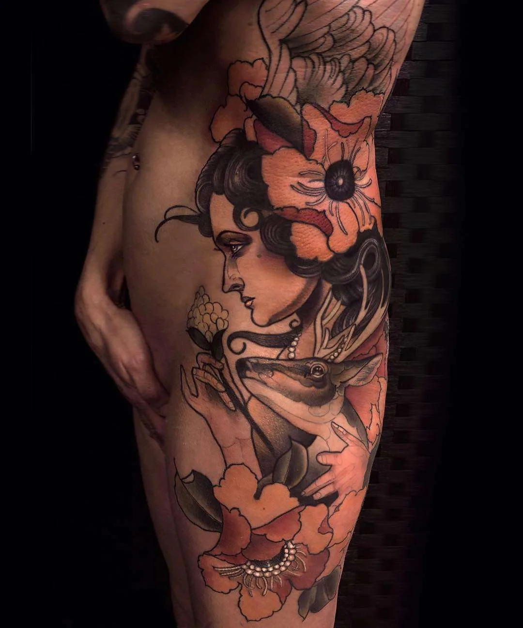 Tattoo artist Chris Green, color neo traditional tattoo | United Kingdom