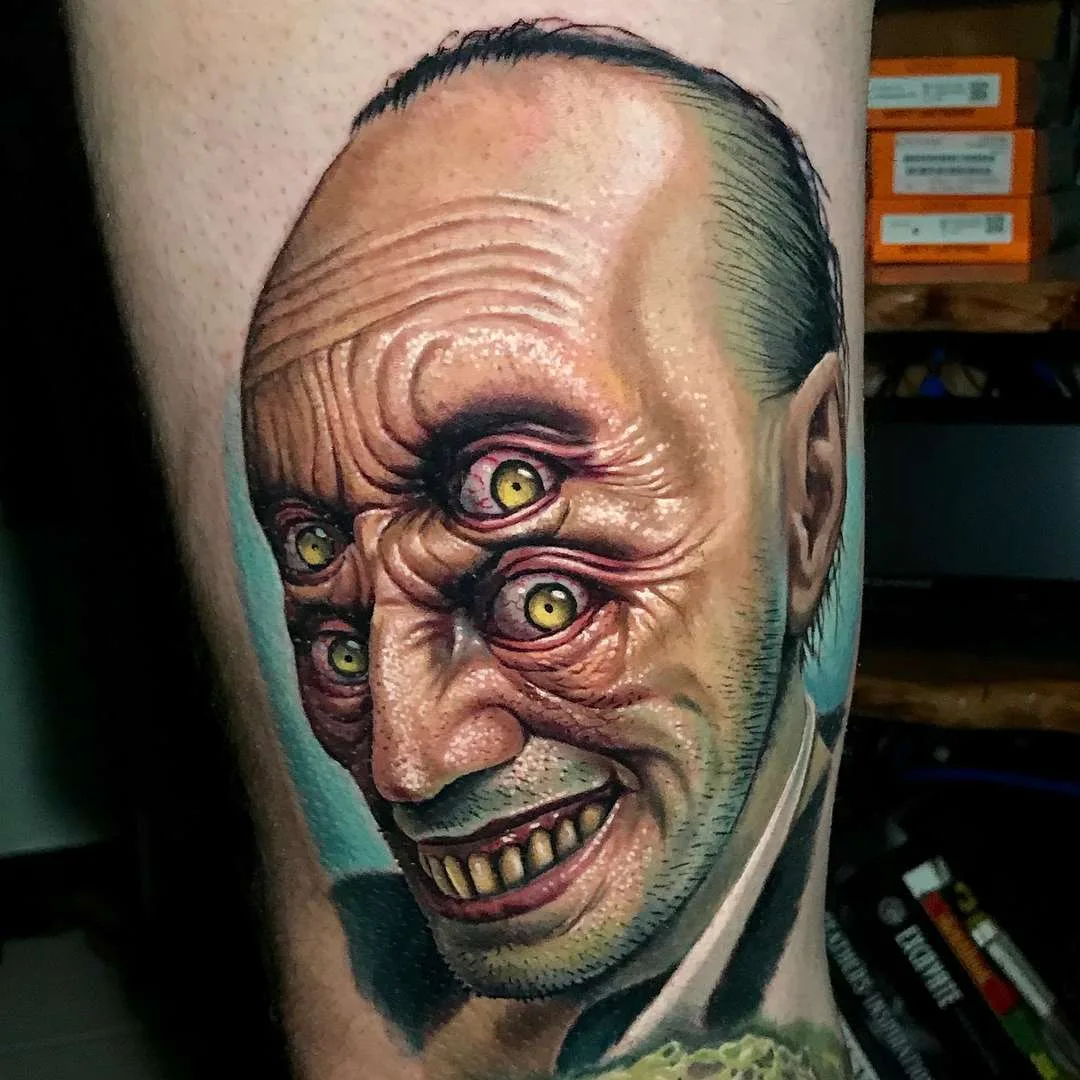 Tattoo artist Evan Olin, color portrait realistic tattoo | USA
