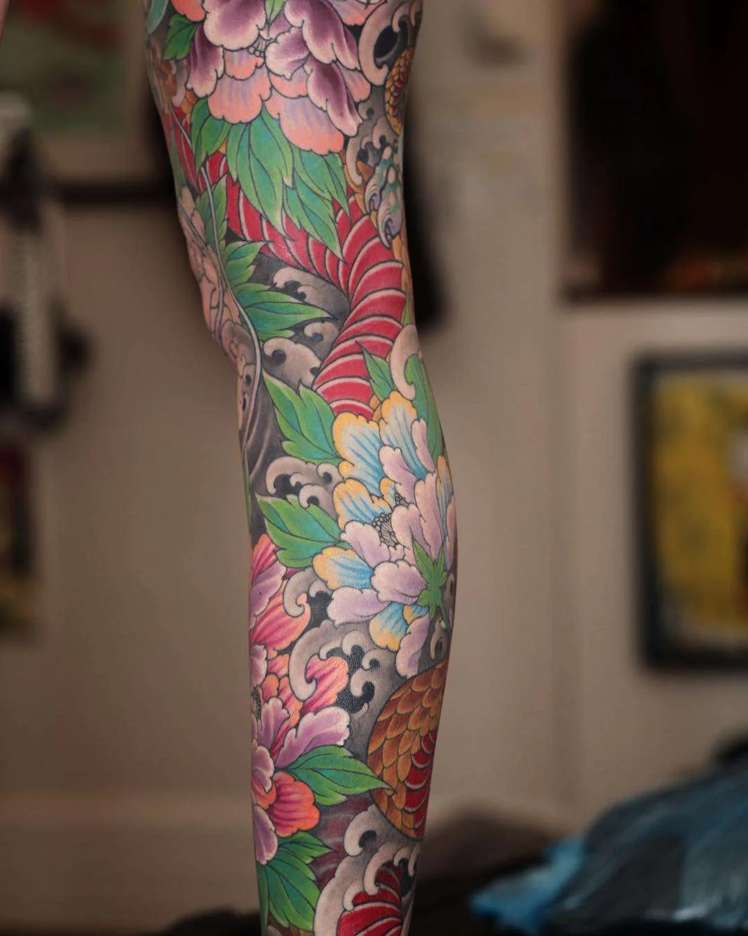 Tattoo artist Johan Svahn, color oriental Japanese tattoo, full body suit | Sweden