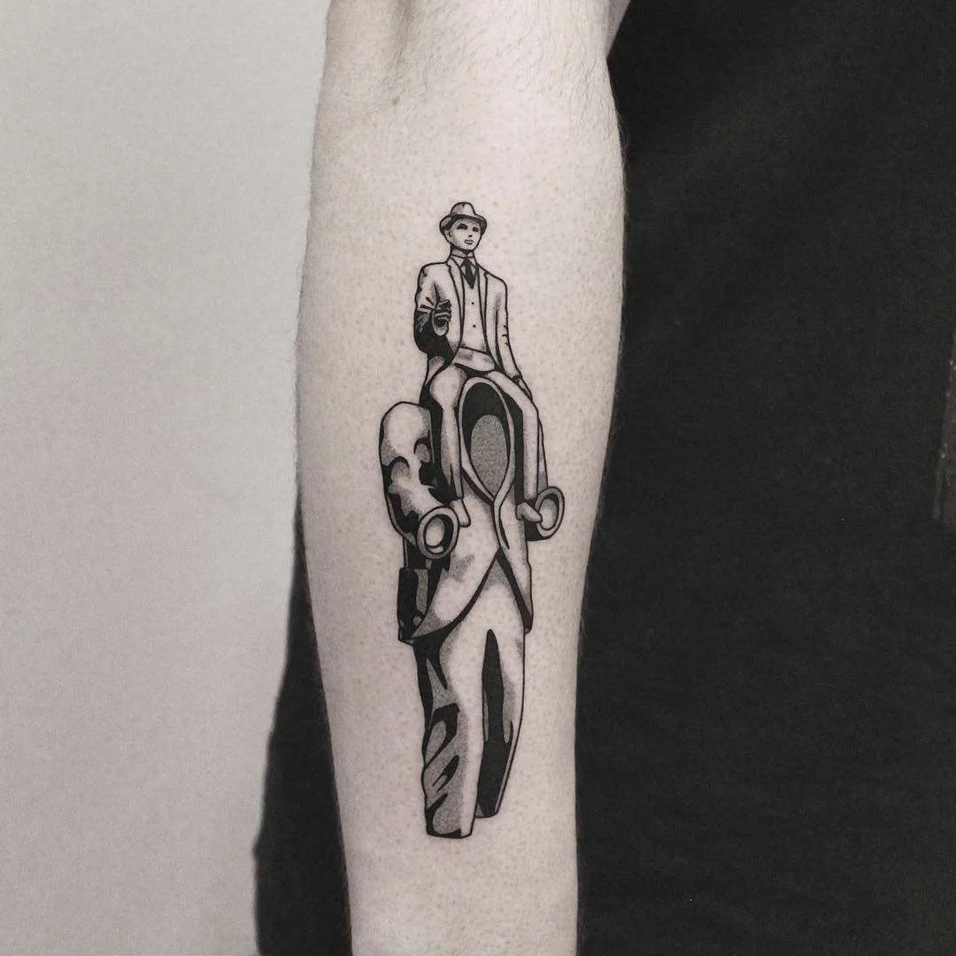 Artista del tatuaggio Brendon Welfare Dentist, stile blackwork a mano handpoke tatuaggio | Canada